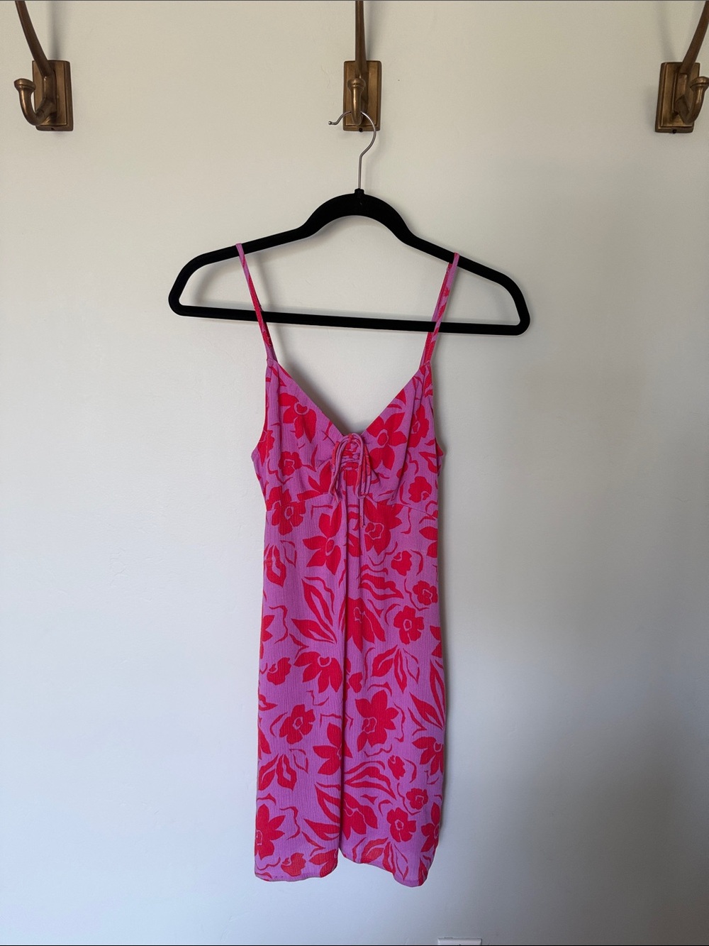 Billabong Pink and Red Floral Slip Dress